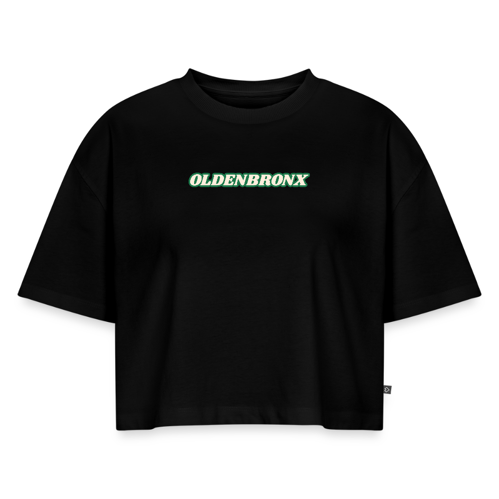 Oversized Bio Cropped T-Shirt OLDENBRONX - Schwarz