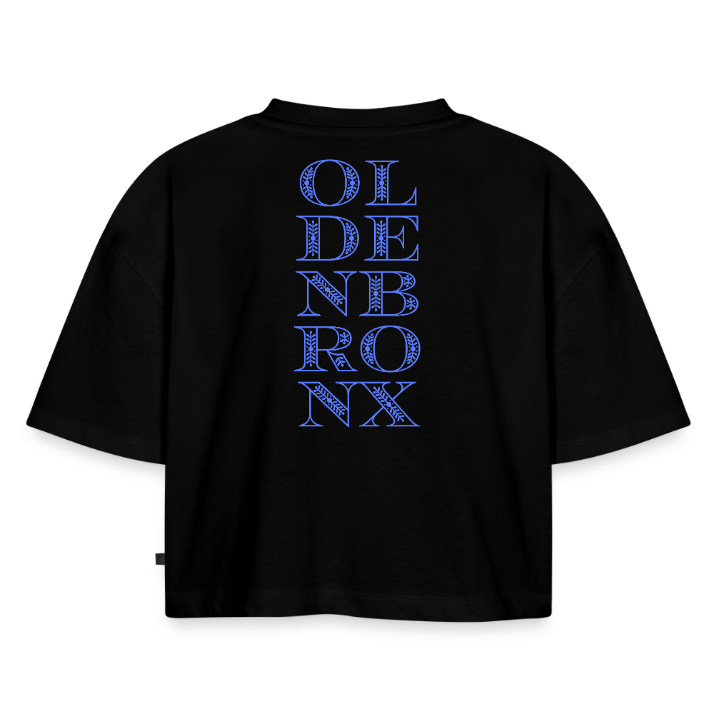 Oversized Bio Cropped T-Shirt OLDENBRONX - Schwarz