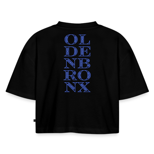 Oversized Bio Cropped T-Shirt OLDENBRONX - Schwarz