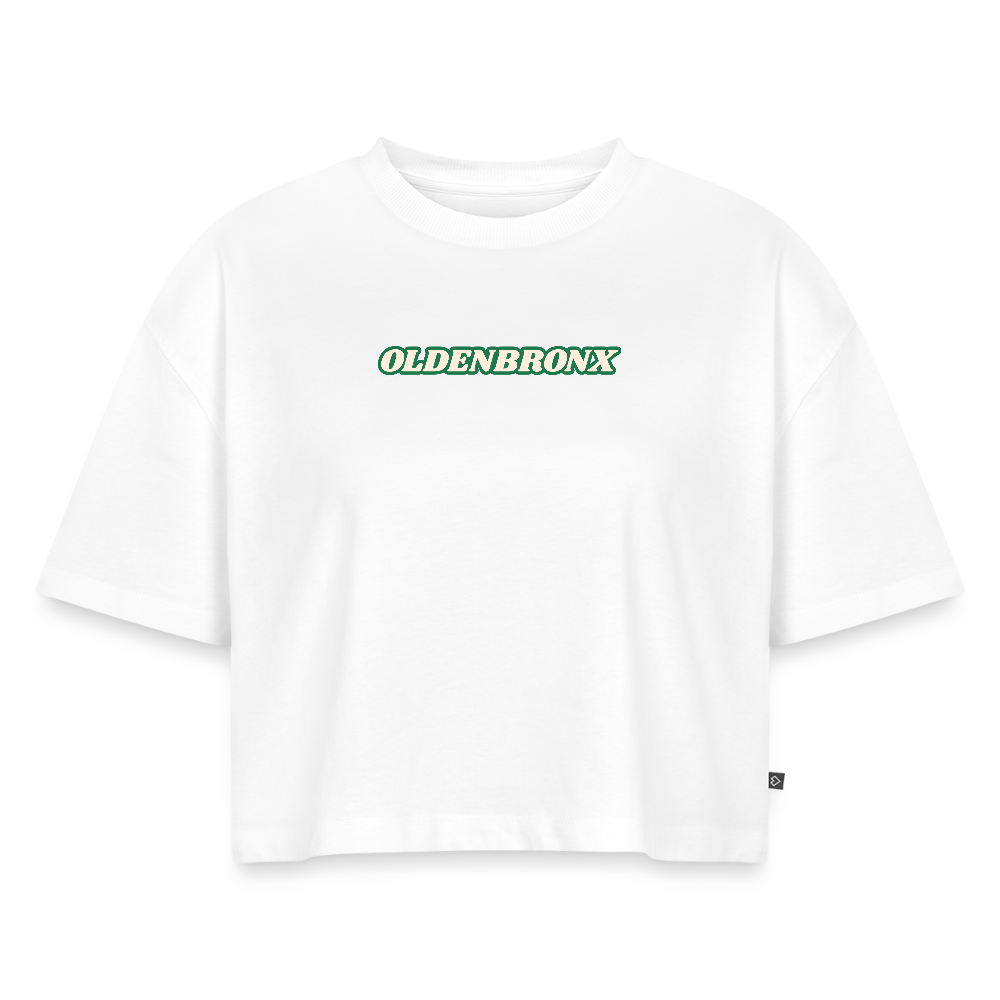 Oversized Bio Cropped T-Shirt OLDENBRONX - Weiß