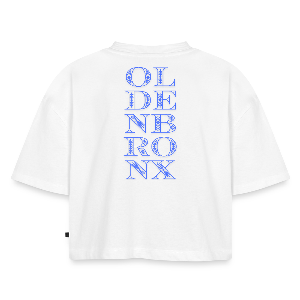 Oversized Bio Cropped T-Shirt OLDENBRONX - Weiß