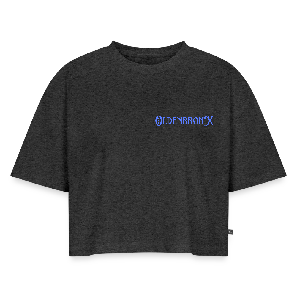 Oversized Bio Cropped T-Shirt OLDENBRONX - Anthrazit meliert