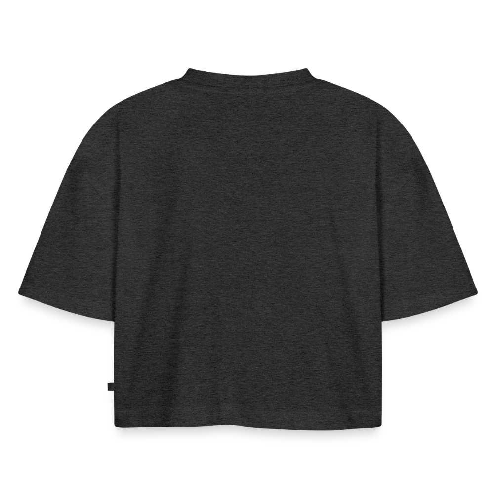 Oversized Bio Cropped T-Shirt OLDENBRONX - Anthrazit meliert
