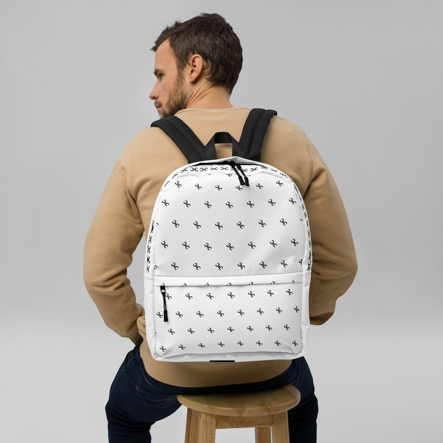 WhiteBackpack AlloverCBC