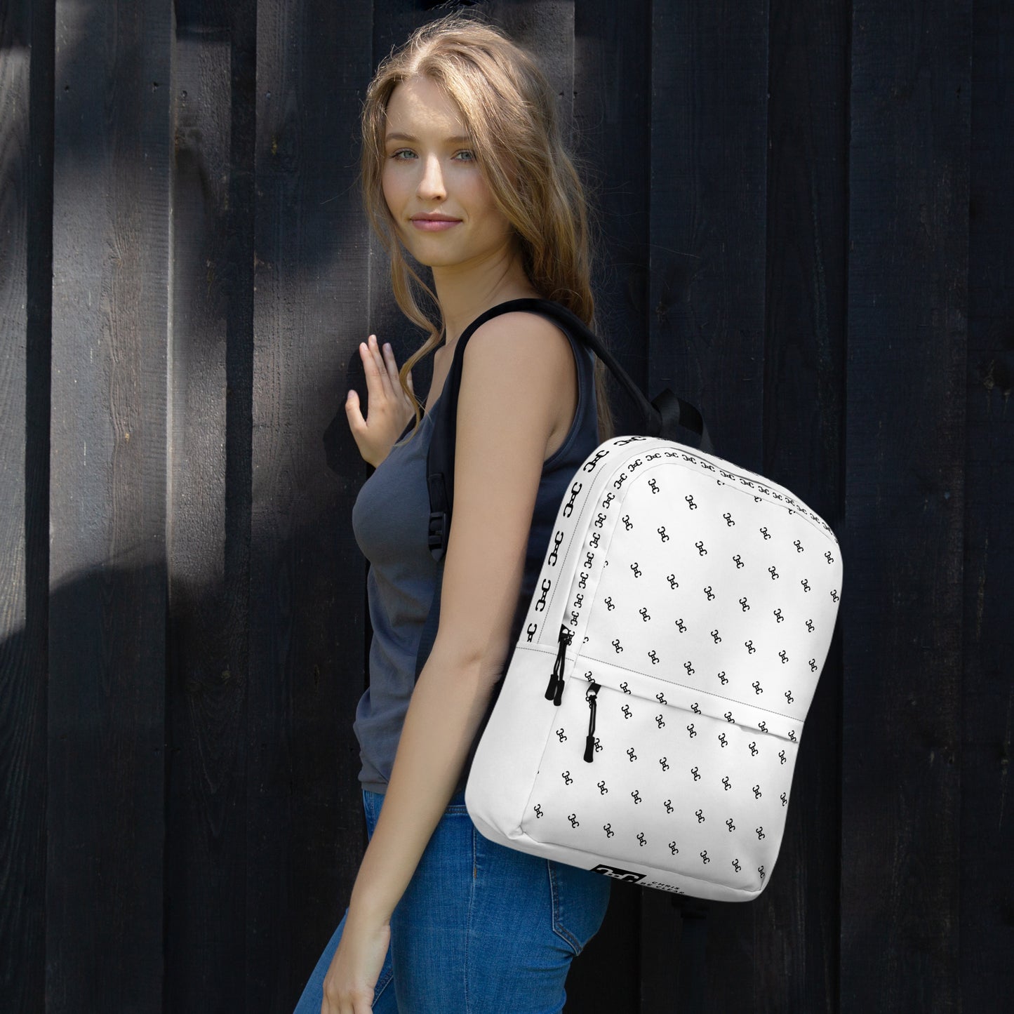 WhiteBackpack AlloverCBC