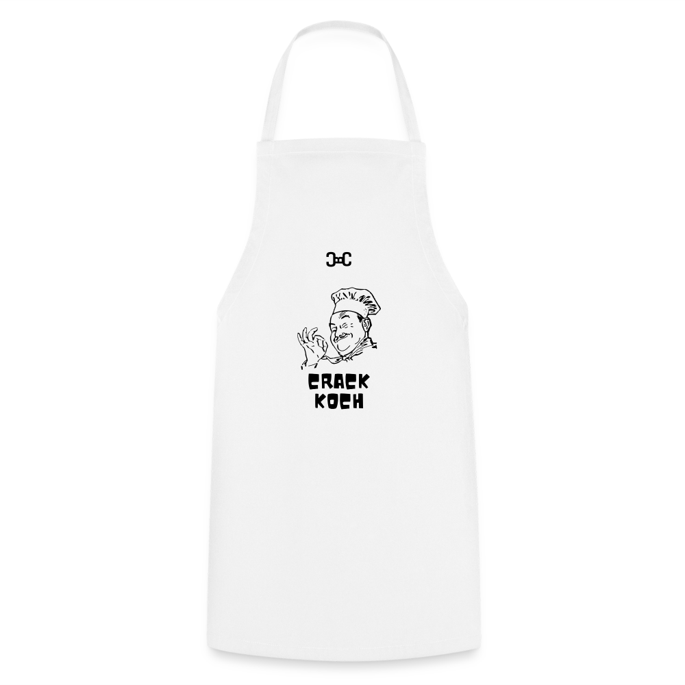 Kochschürze Crackkoch - weiß