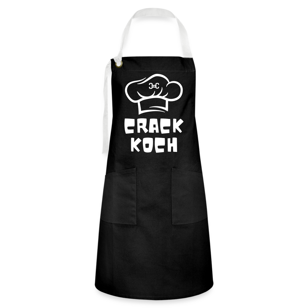 Kochschürze Crackkoch - Schwarz/Weiß