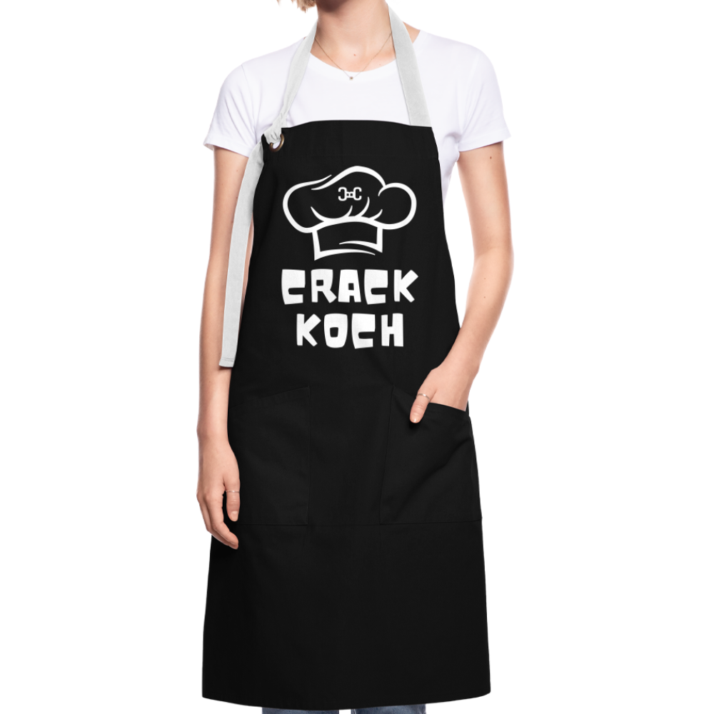 Kochschürze Crackkoch - Schwarz/Weiß