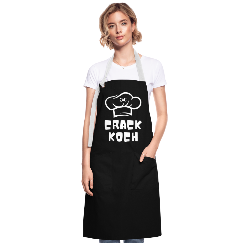 Kochschürze Crackkoch - Schwarz/Weiß