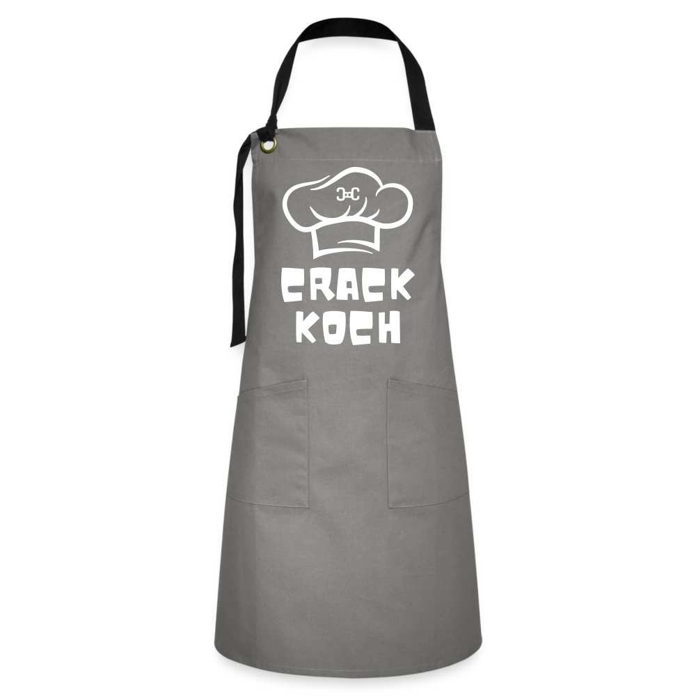 Kochschürze Crackkoch - Grau/Schwarz