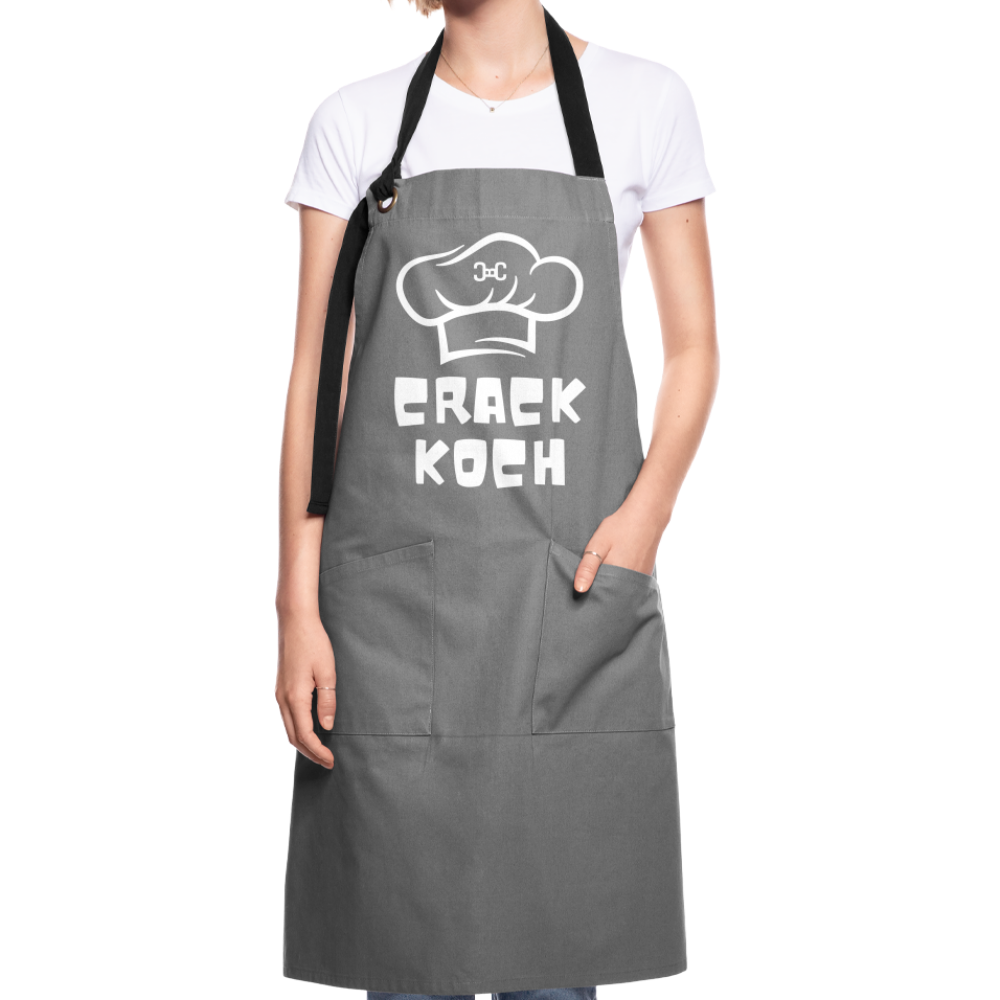 Kochschürze Crackkoch - Grau/Schwarz