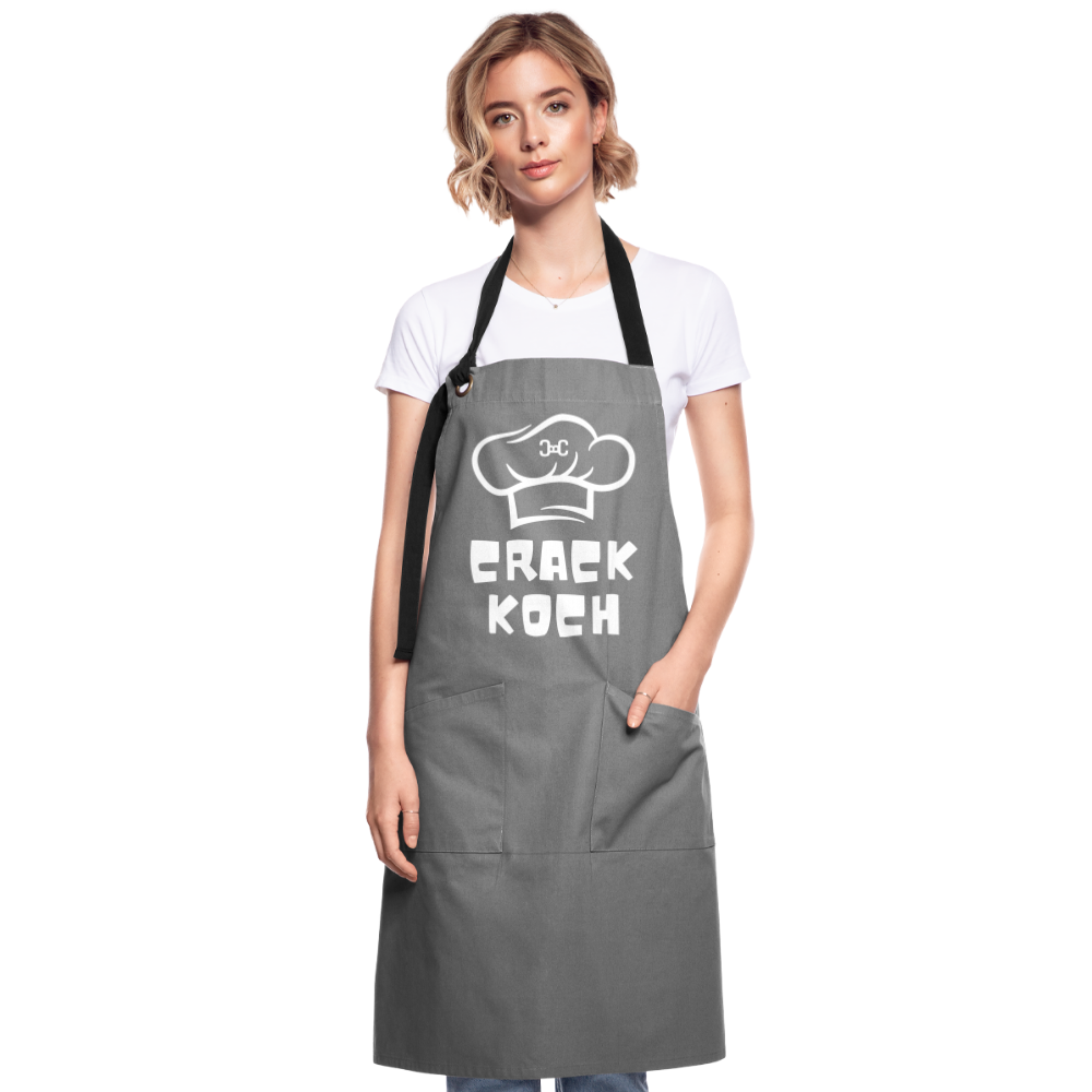 Kochschürze Crackkoch - Grau/Schwarz