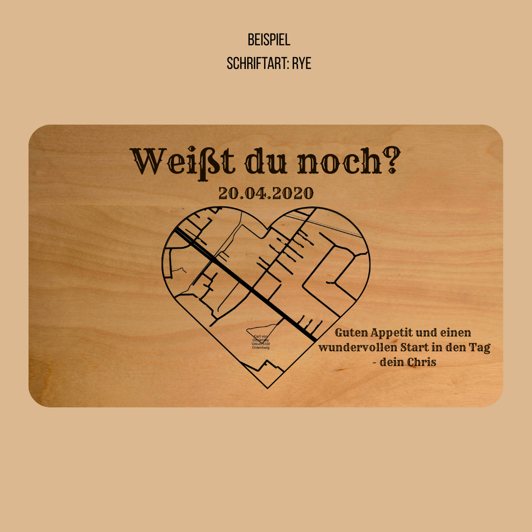 Valentinstags Brotbrettchen