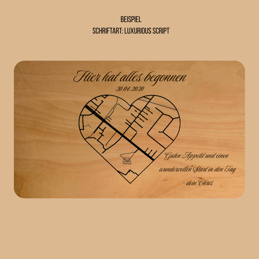 Valentinstags Brotbrettchen