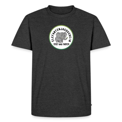 Männer Premium Bio T-Shirt Elefantenjagdverein - Anthrazit meliert