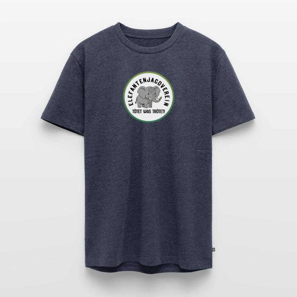 Männer Premium Bio T-Shirt Elefantenjagdverein - Jeansblau 