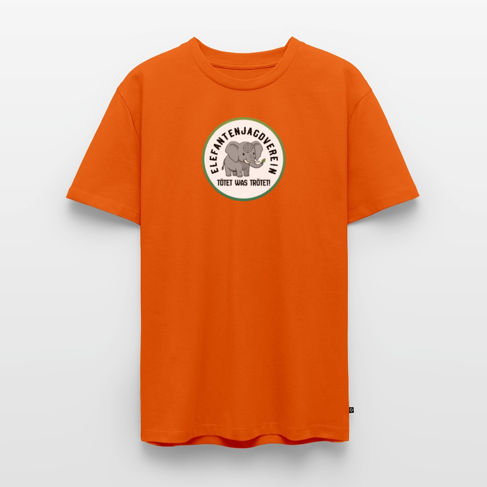 Männer Premium Bio T-Shirt Elefantenjagdverein - Orange 