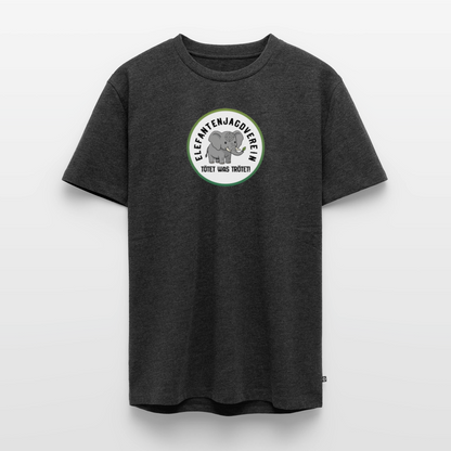Männer Premium Bio T-Shirt Elefantenjagdverein - Anthrazit meliert