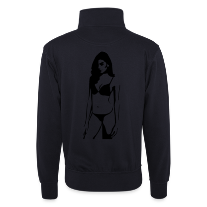 Unisex Pullover mit Zip-Kragen - Dunkelnavy