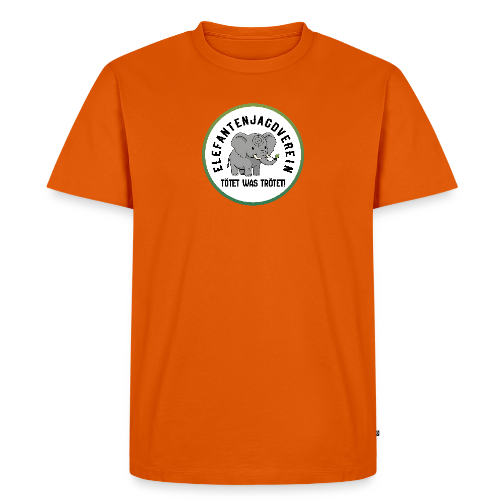 Männer Premium Bio T-Shirt Elefantenjagdverein - Orange 