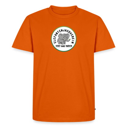 Männer Premium Bio T-Shirt Elefantenjagdverein - Orange 