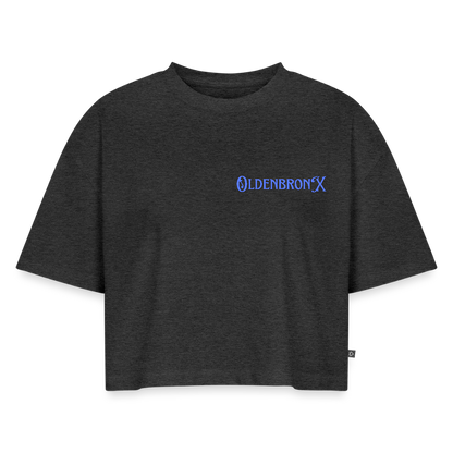 Oversized Bio Cropped T-Shirt OLDENBRONX - Anthrazit meliert