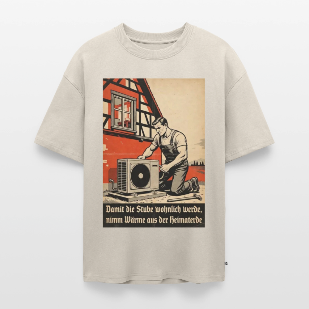 Wärme aus der Heimaterde Oversize Bio-Shirt - Beige