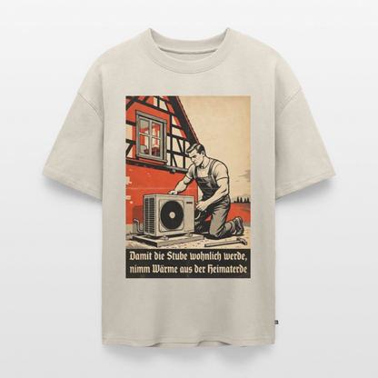 Wärme aus der Heimaterde Oversize Bio-Shirt - Beige