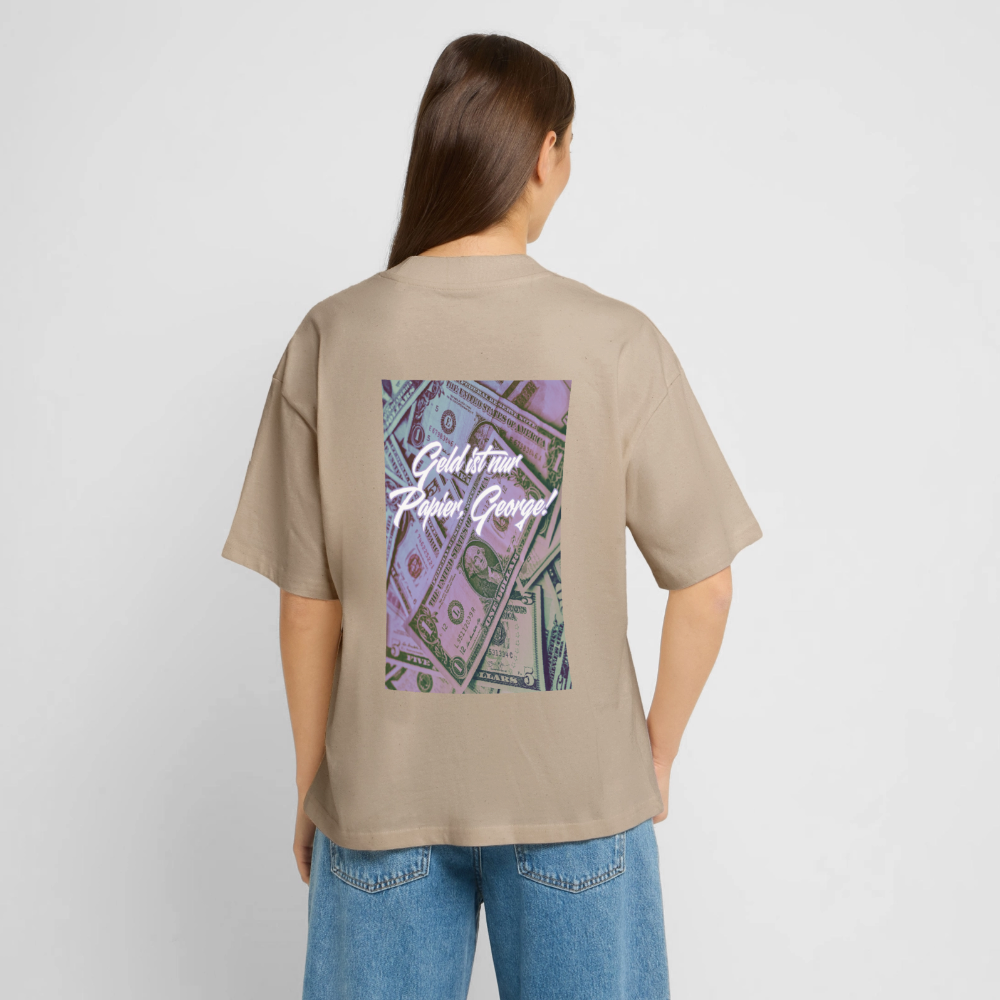 Georges Oversized Unisex Bio T-Shirt - Steingrau