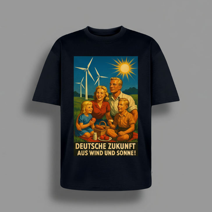 Deutsche Zukunft Oversize Bio-Shirt - Navy
