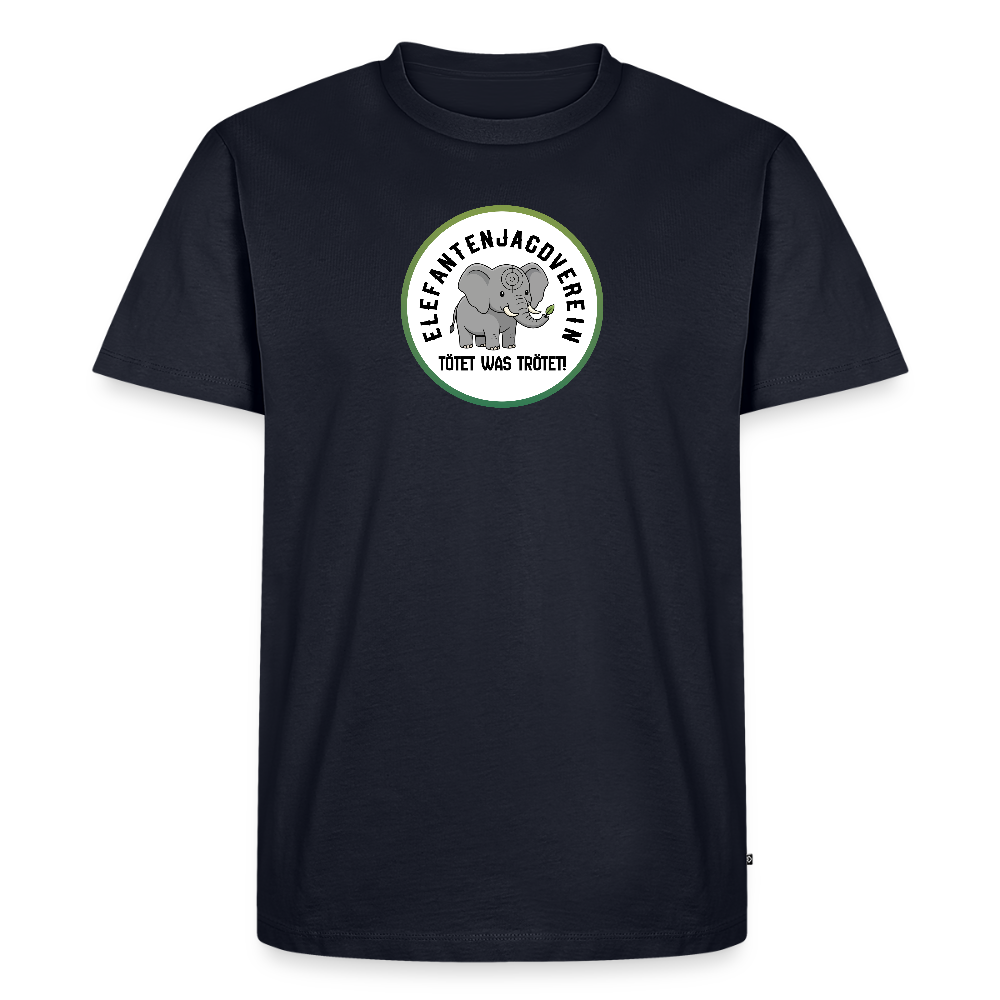 Männer Premium Bio T-Shirt Elefantenjagdverein - Navy