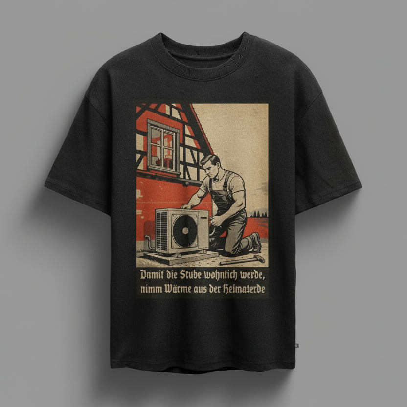 Wärme aus der Heimaterde Oversize Bio-Shirt - Schwarz