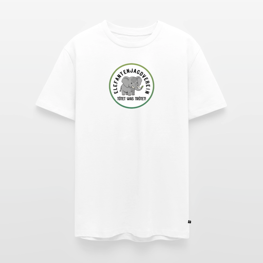 Männer Premium Bio T-Shirt Elefantenjagdverein - Weiß