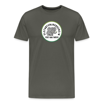 Männer Premium Bio T-Shirt Elefantenjagdverein - Asphalt