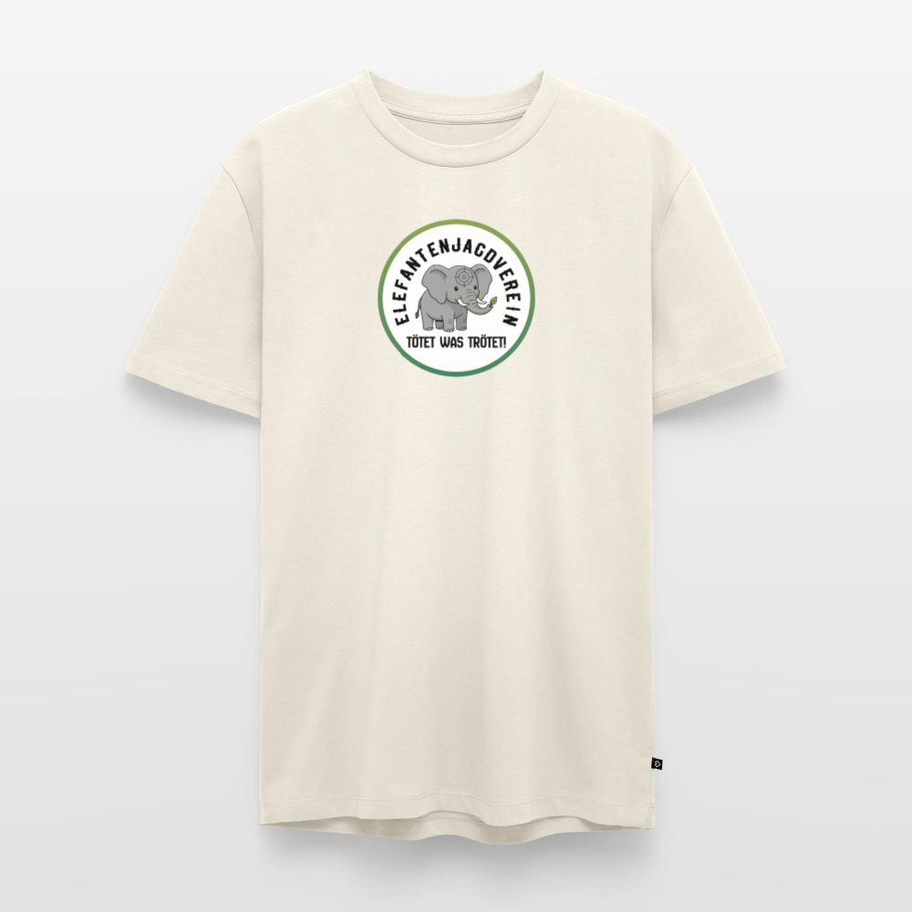 Männer Premium Bio T-Shirt Elefantenjagdverein - Naturweiß