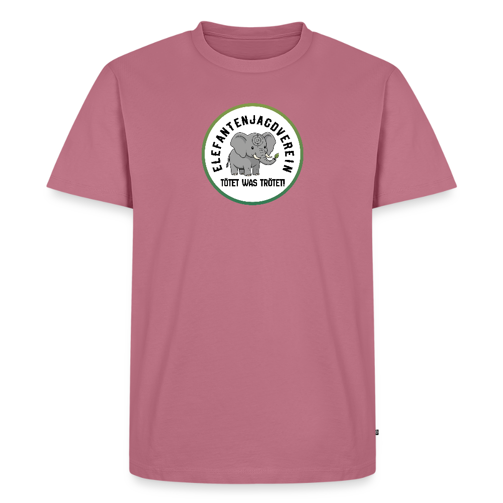 Männer Premium Bio T-Shirt Elefantenjagdverein - Mauve