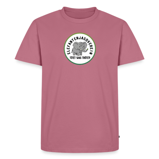 Männer Premium Bio T-Shirt Elefantenjagdverein - Mauve