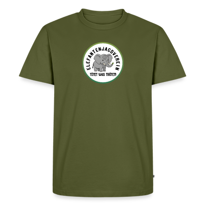 Männer Premium Bio T-Shirt Elefantenjagdverein - Khaki