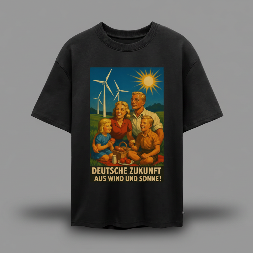 Deutsche Zukunft Oversize Bio-Shirt - Schwarz