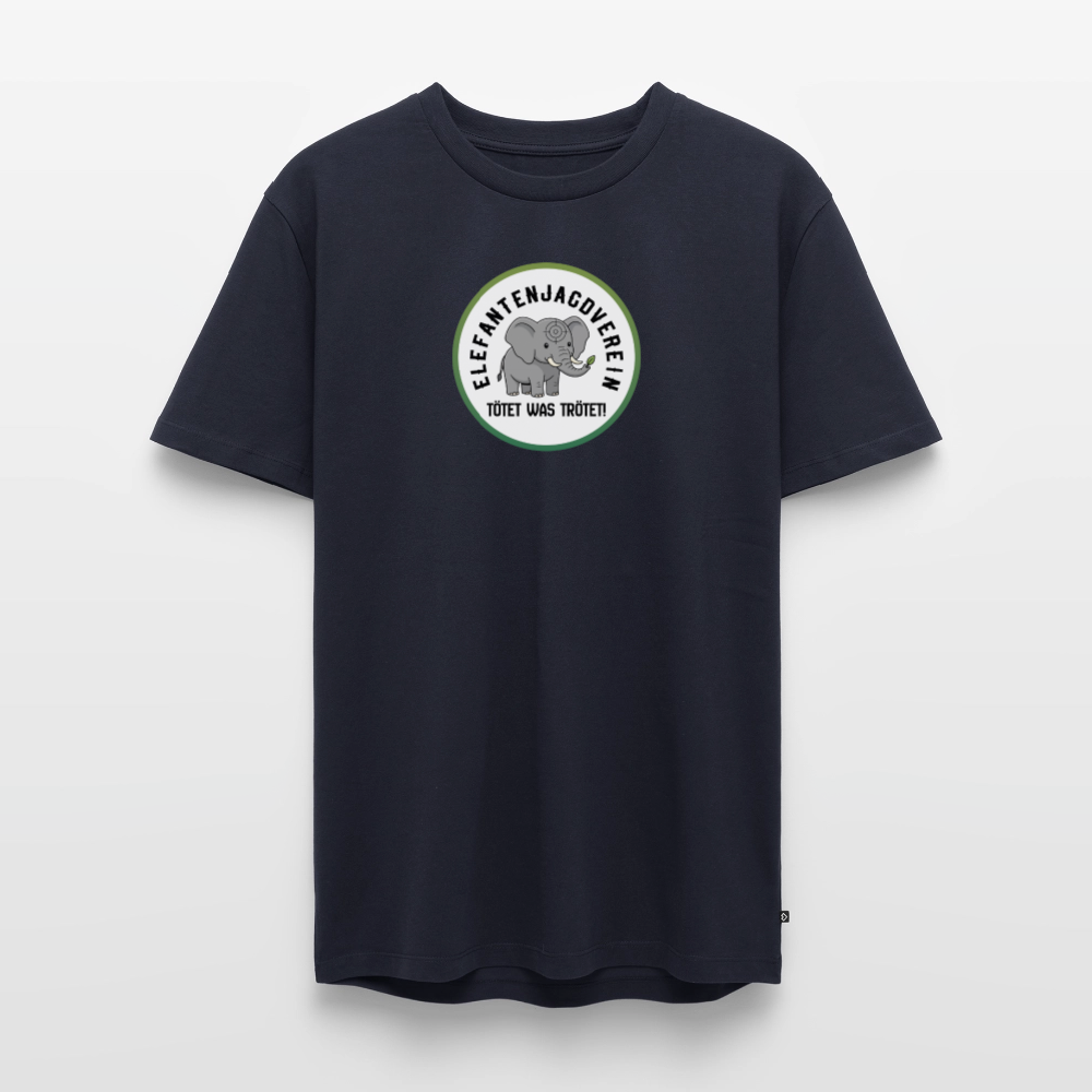 Männer Premium Bio T-Shirt Elefantenjagdverein - Navy