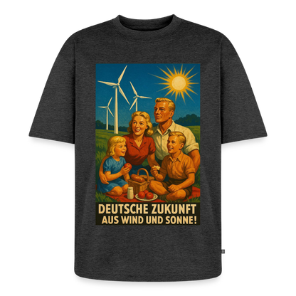Deutsche Zukunft Oversize Bio-Shirt - Anthrazit meliert