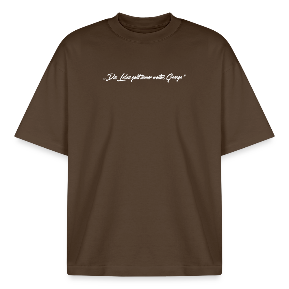 Oversized Bio Baumwoll Unisex T-shirt - Dunkelbraun