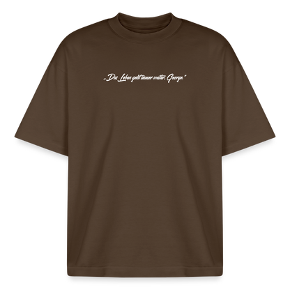 Oversized Bio Baumwoll Unisex T-shirt - Dunkelbraun