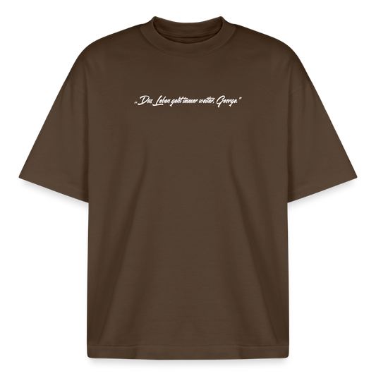 Oversized Bio Baumwoll Unisex T-shirt - Dunkelbraun