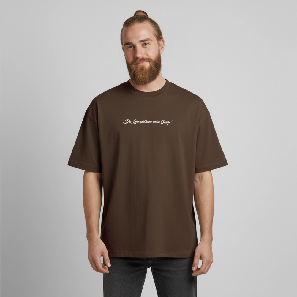 Oversized Bio Baumwoll Unisex T-shirt - Dunkelbraun