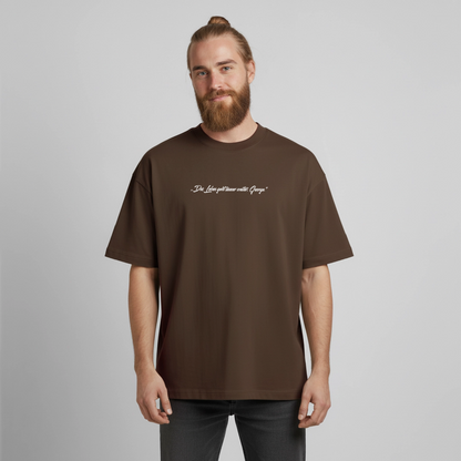 Oversized Bio Baumwoll Unisex T-shirt - Dunkelbraun