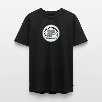 Männer Premium Bio T-Shirt Elefantenjagdverein - Schwarz