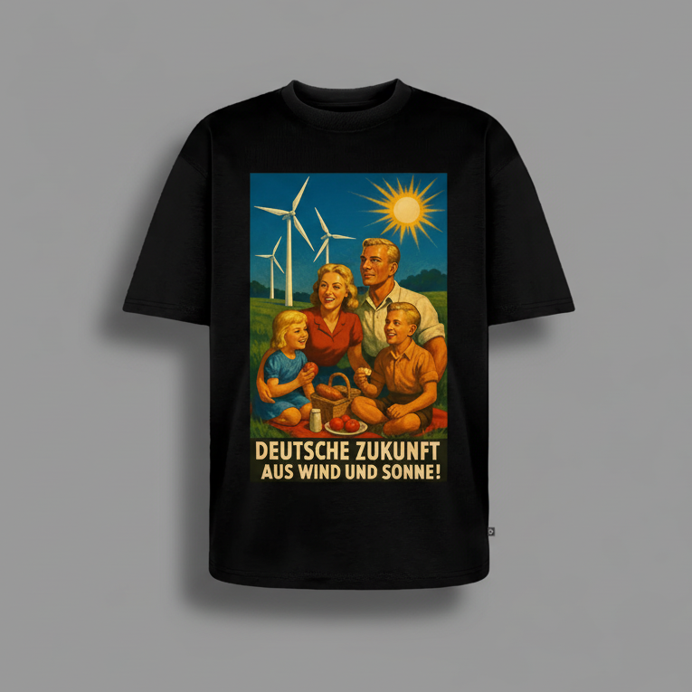 Deutsche Zukunft Oversize Bio-Shirt - Schwarz