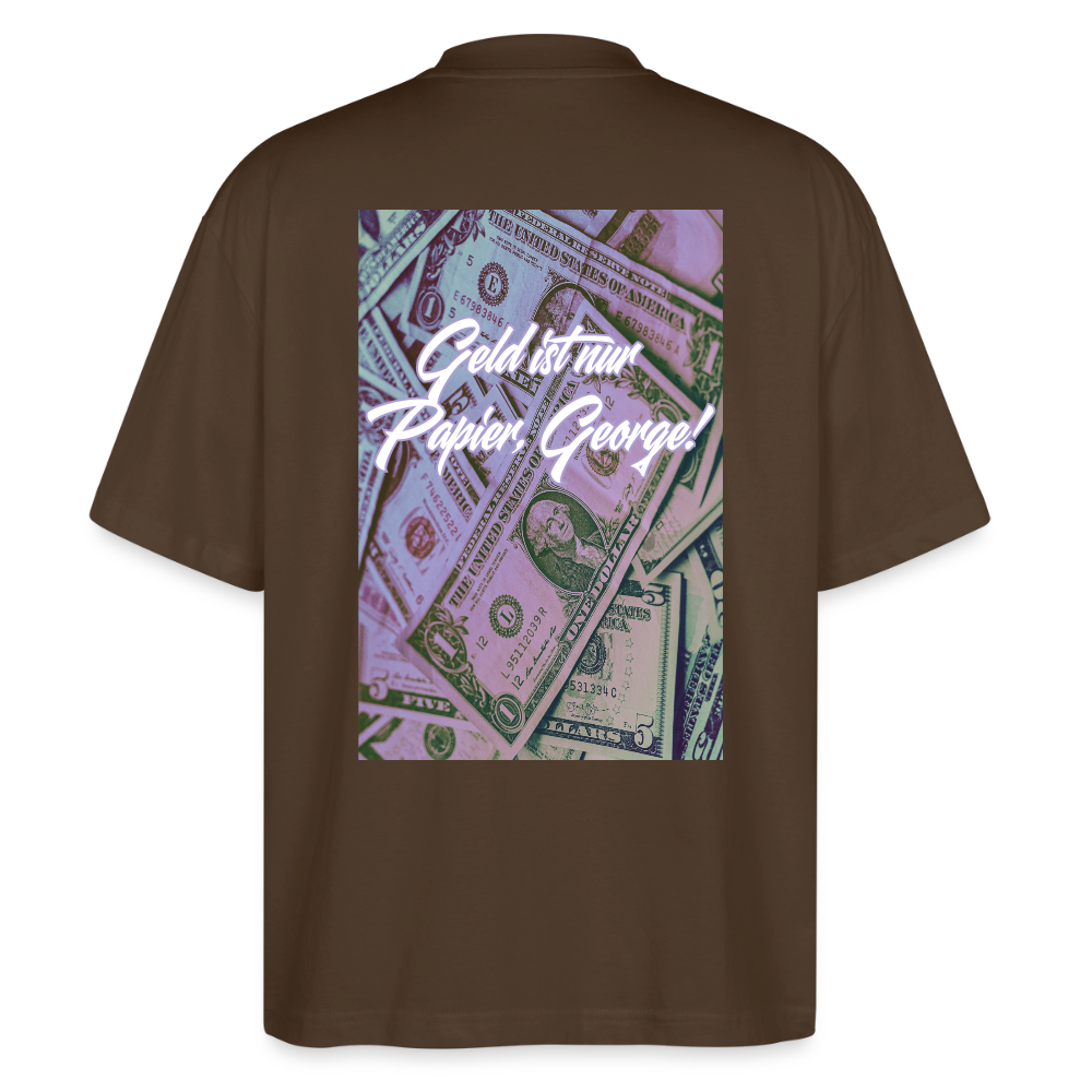 Georges Oversized Unisex Bio T-Shirt - Dunkelbraun