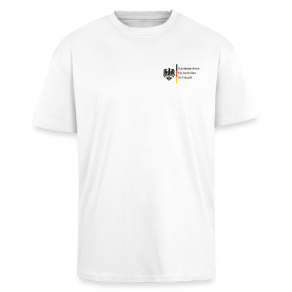 Bundeszentrale für asozialen Vollrausch Heavy Oversize T-Shirt - Weiß